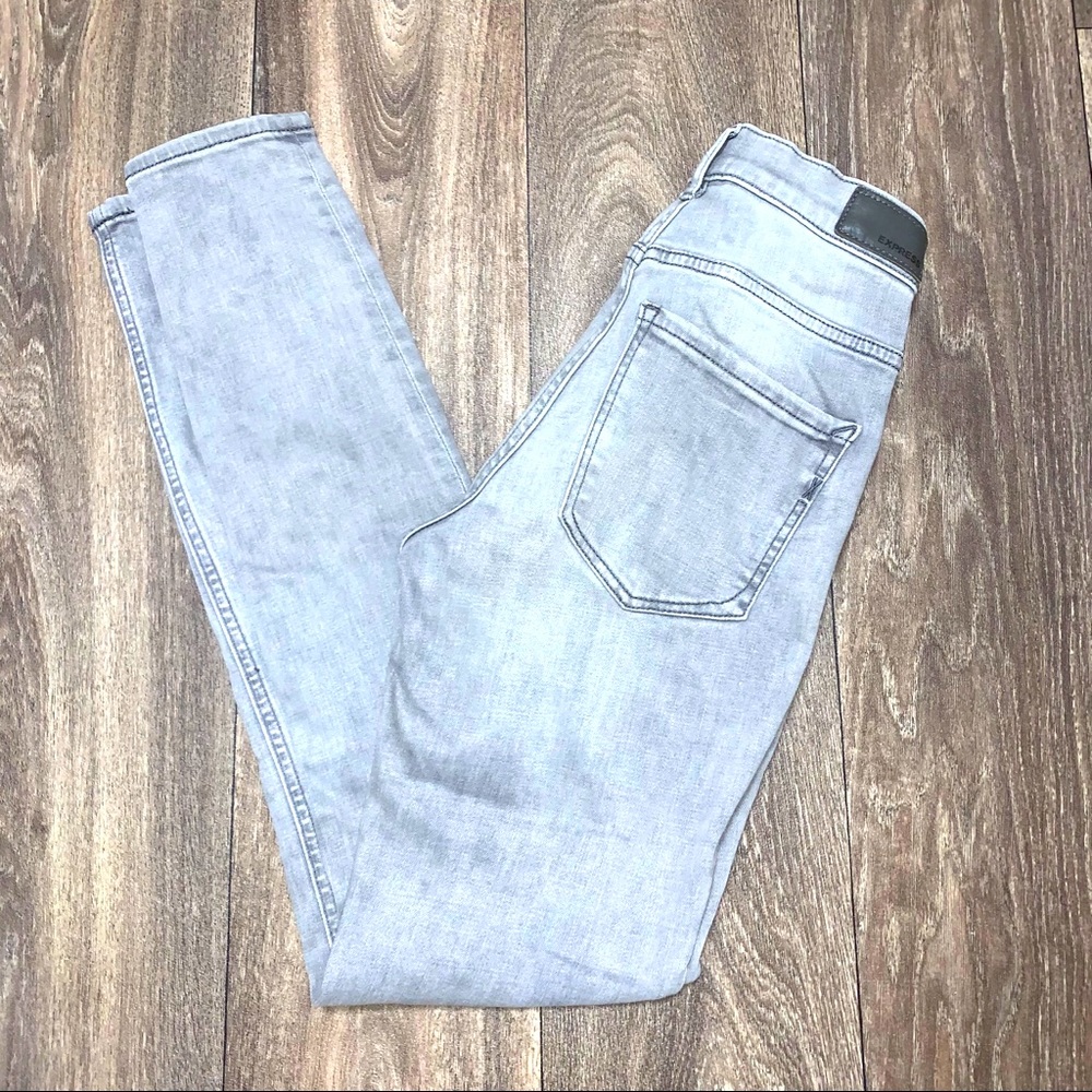 Express Light Wash Gray Jegging Size 0